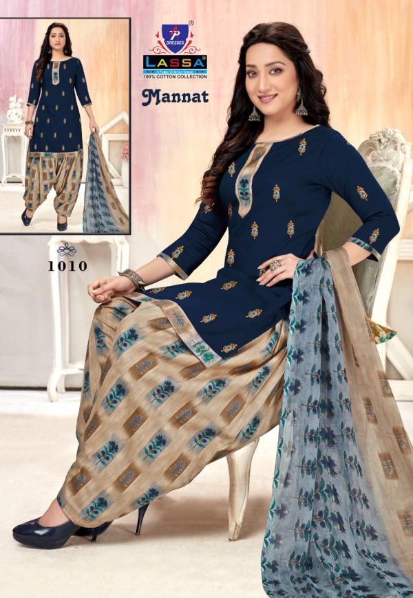 Lassa Mannat Royal Patiyala Cotton Designer Patiyala Dress Material